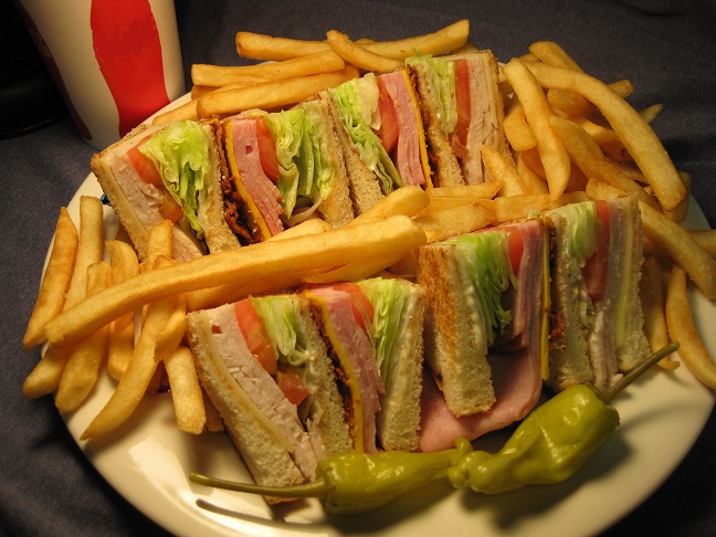 Order Club Sandwich Plate food online from Covina Burgers store, Covina on bringmethat.com