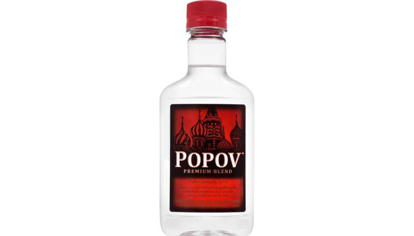 Order Popov Premium Vodka 200mL food online from Plaza Market store, Baldwin Park on bringmethat.com