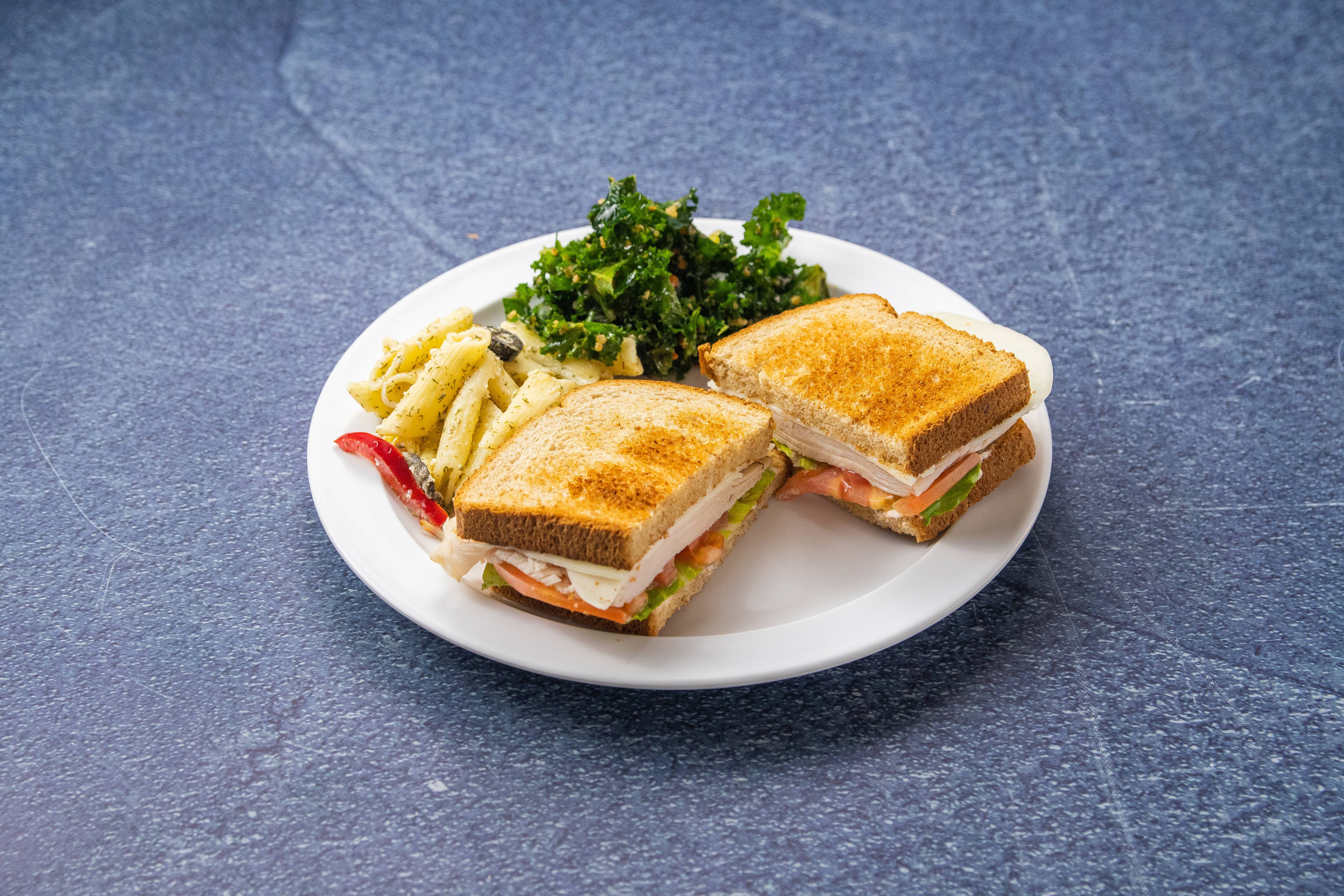 Order Turkey and Cheese Sandwich food online from Park Cafe & Grill store, Encino on bringmethat.com