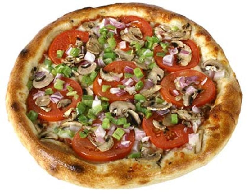 Order Vegetarian Pizza - Personal 7'' (4 Slices) food online from Crispy Crust store, Los Angeles on bringmethat.com