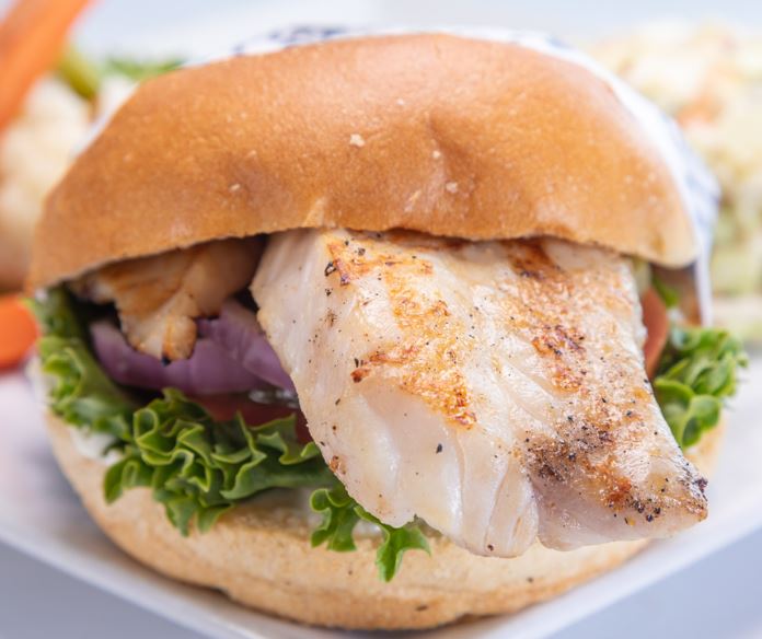 Order Catfish Sandwich-A la Carte food online from Captain Kidd Fish Market & Restaurant store, Redondo Beach on bringmethat.com