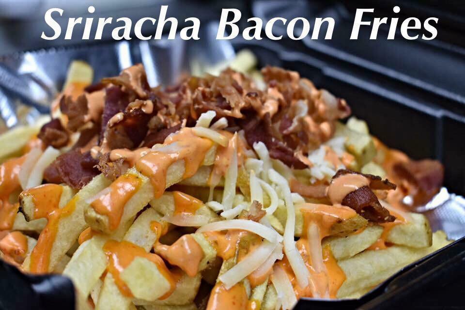 Order Sriracha Bacon Fries food online from Booyah Burgers store, Wyoming on bringmethat.com