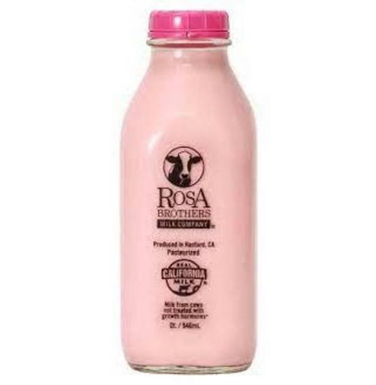Order Rosa Brothers Milk - Strawberry 32 oz food online from IV Deli Mart store, Goleta on bringmethat.com