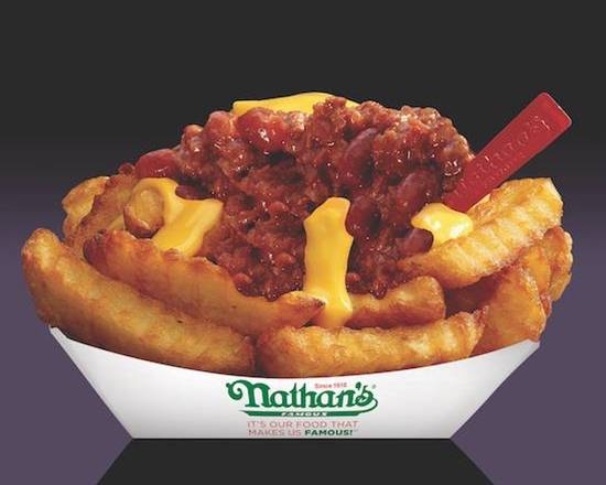 Order Chili Cheese Fries food online from Nathan Famous store, East Hempfield on bringmethat.com