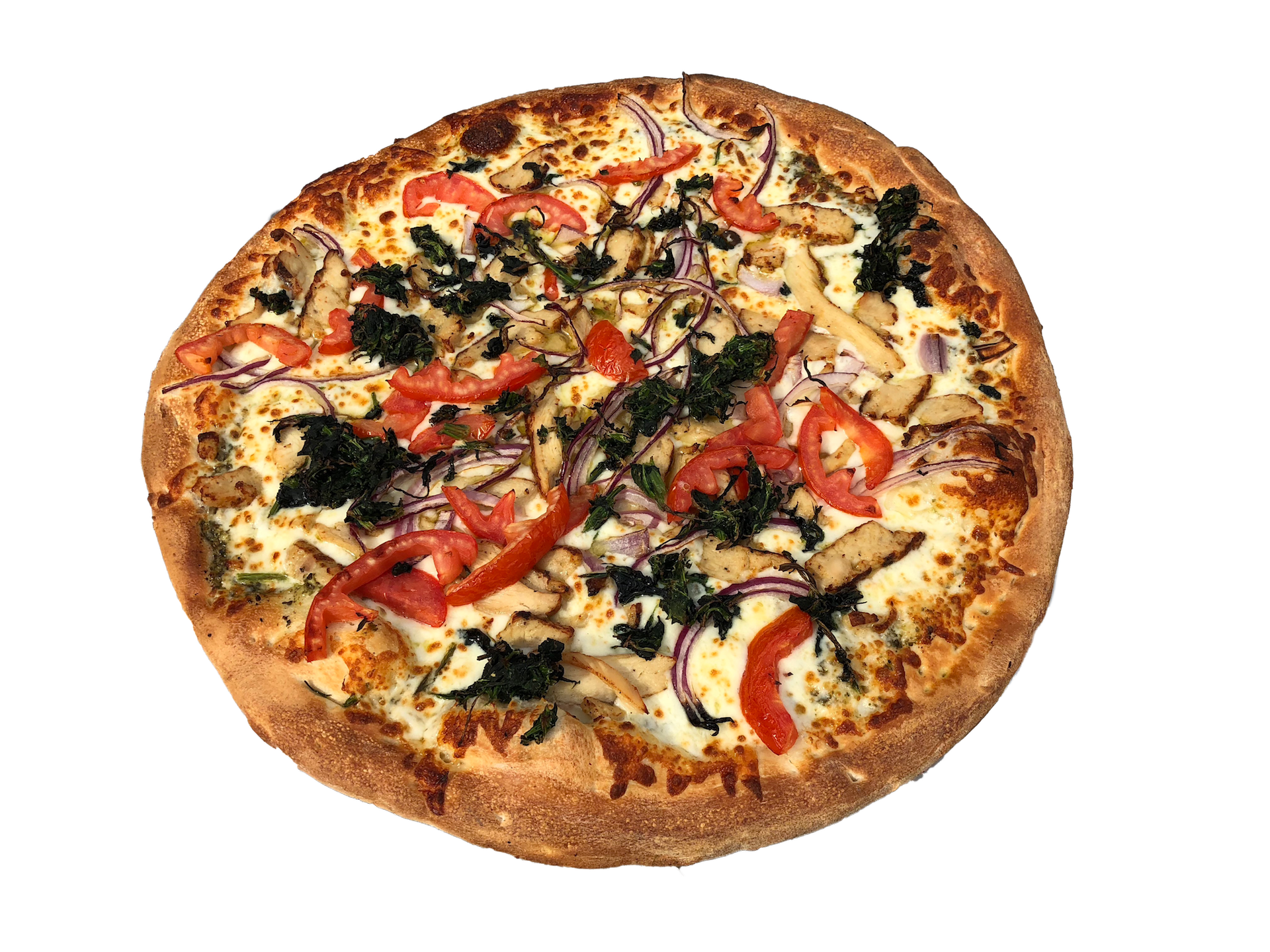 Order Pesto Chicken food online from Stars & Stripes Pizza store, Oklahoma City on bringmethat.com