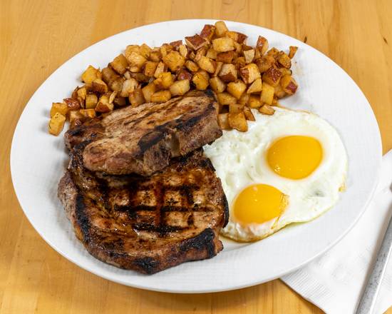 Order Pork Chop & Eggs food online from Bee Brothers store, Romeoville on bringmethat.com