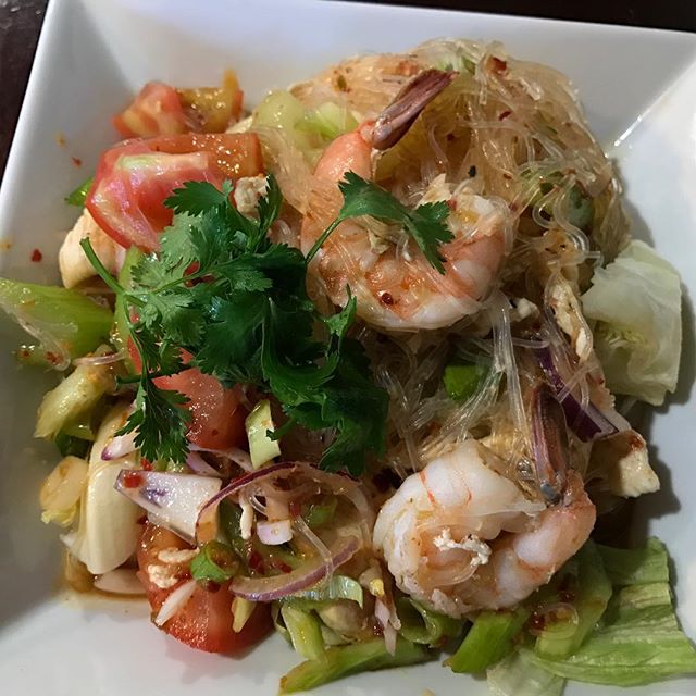 Order Yum Woonsen Salad food online from Wanya Thai Restaurant store, Canyon Country on bringmethat.com