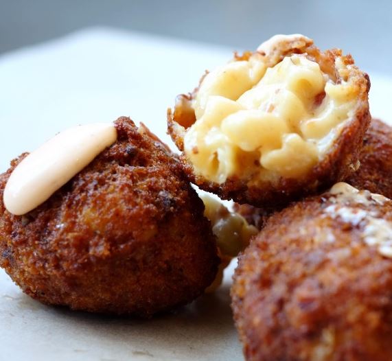 Order The Bacon Mac and Cheese Balls food online from Bacon Bacon store, San Francisco on bringmethat.com