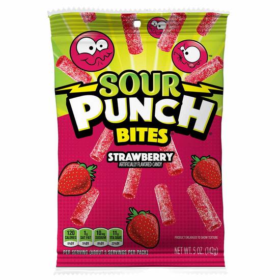 Order Sour Punch Bites - Strawberry food online from IV Deli Mart store, Goleta on bringmethat.com