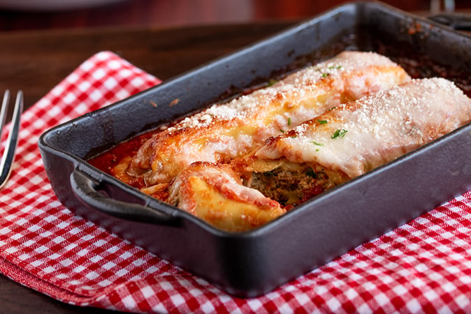 Order Chicken Manicotti food online from Russo Pizza store, Kingwood on bringmethat.com
