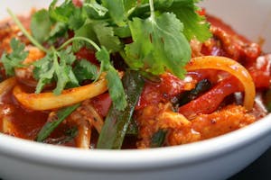 Order L- Red Curry food online from Royal Stix Restaurant store, Fayetteville on bringmethat.com
