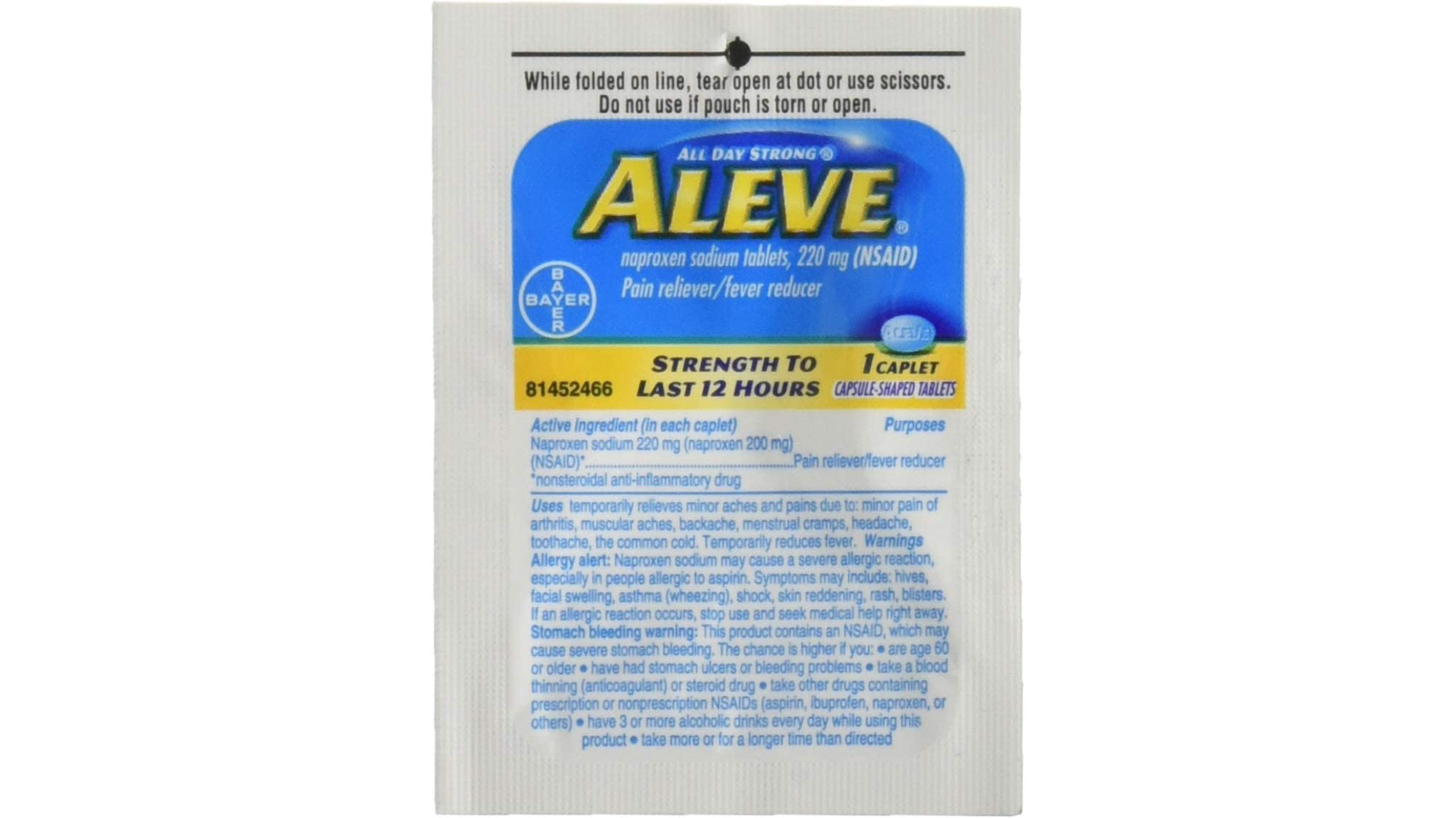 Order Aleve Individual Sealed food online from Lula Convenience Store store, Evesham on bringmethat.com