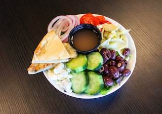 Order Starter Greek Salad food online from Junior's Bar and Grill store, Albany on bringmethat.com