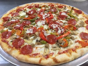 Order The Works Pizza food online from Italian Delight store, Quakertown on bringmethat.com