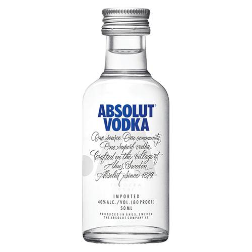 Order Absolut Vodka - 50ml/Single food online from Bottle Shop & Spirits store, Los Alamitos on bringmethat.com