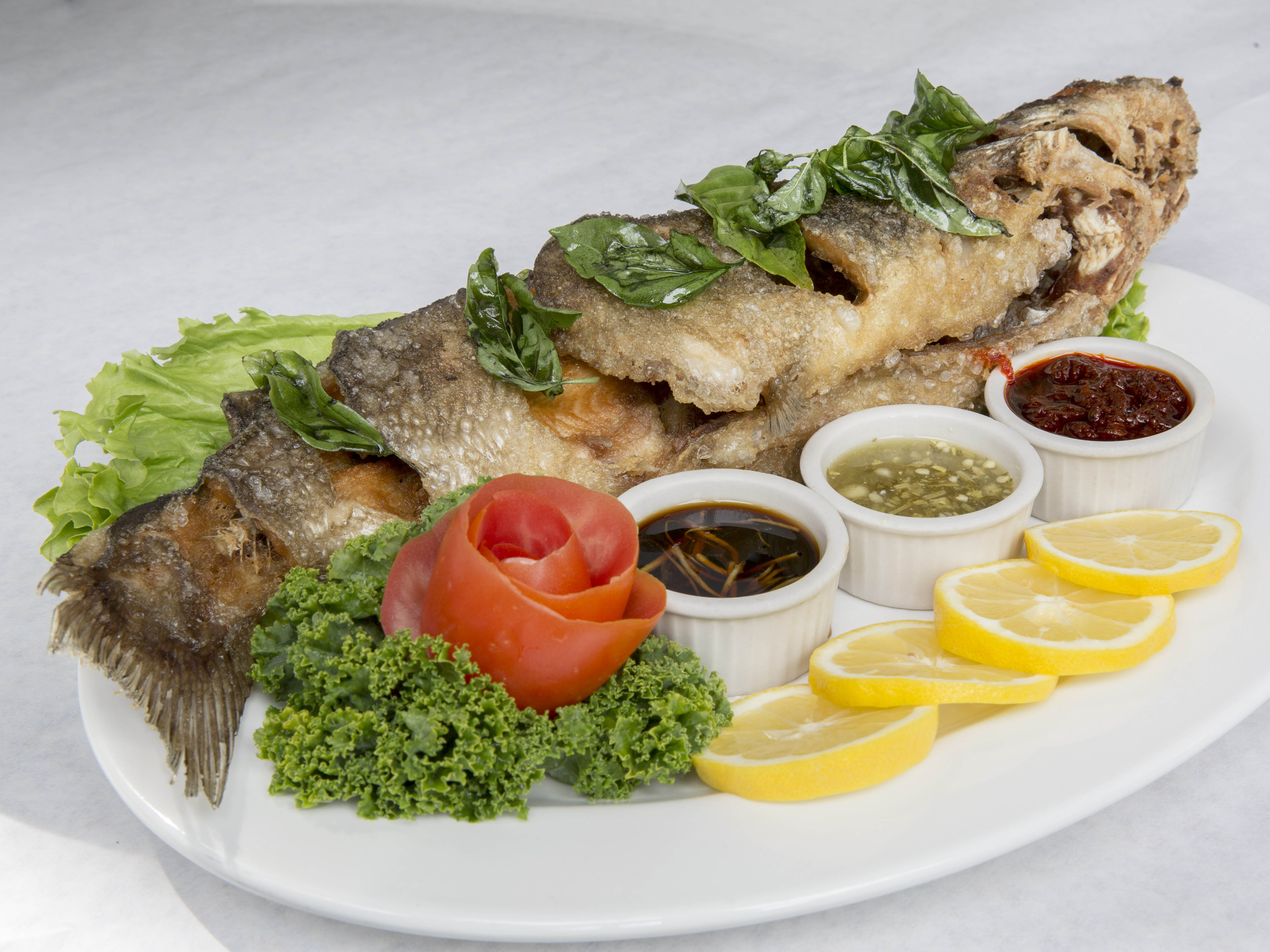 Order Fried Whole Catfish  food online from Saladang store, Pasadena on bringmethat.com