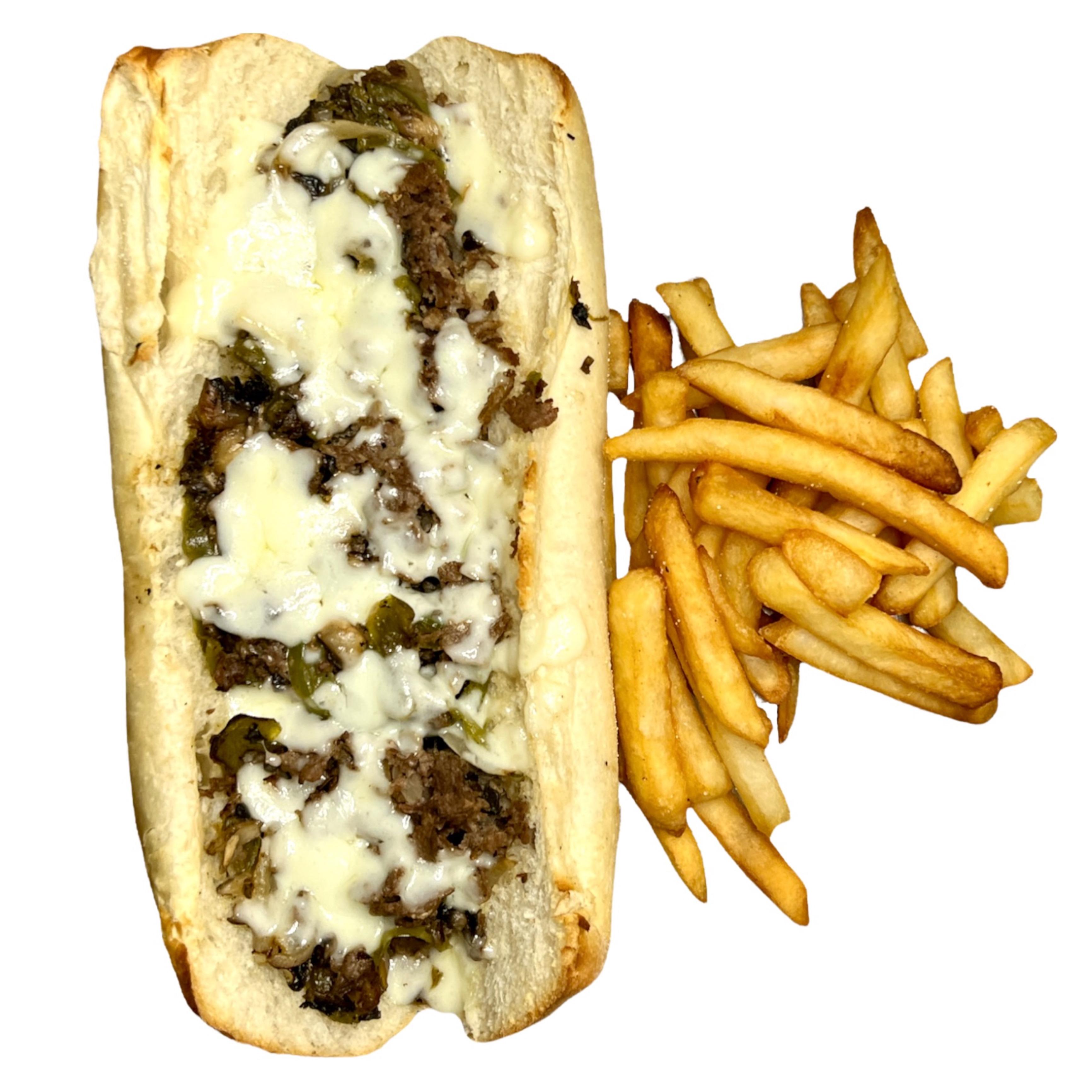 Order Philly Cheese Steak food online from Enzos Pizza store, Tucker on bringmethat.com