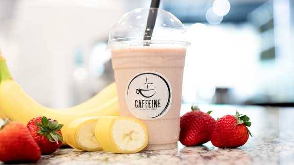 Order Strawberry Cream Smoothie food online from Caffeine store, Lakewood on bringmethat.com