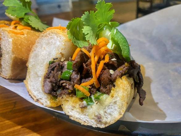 Order Sauteed Beef Banh Mi food online from Hughie store, Houston on bringmethat.com