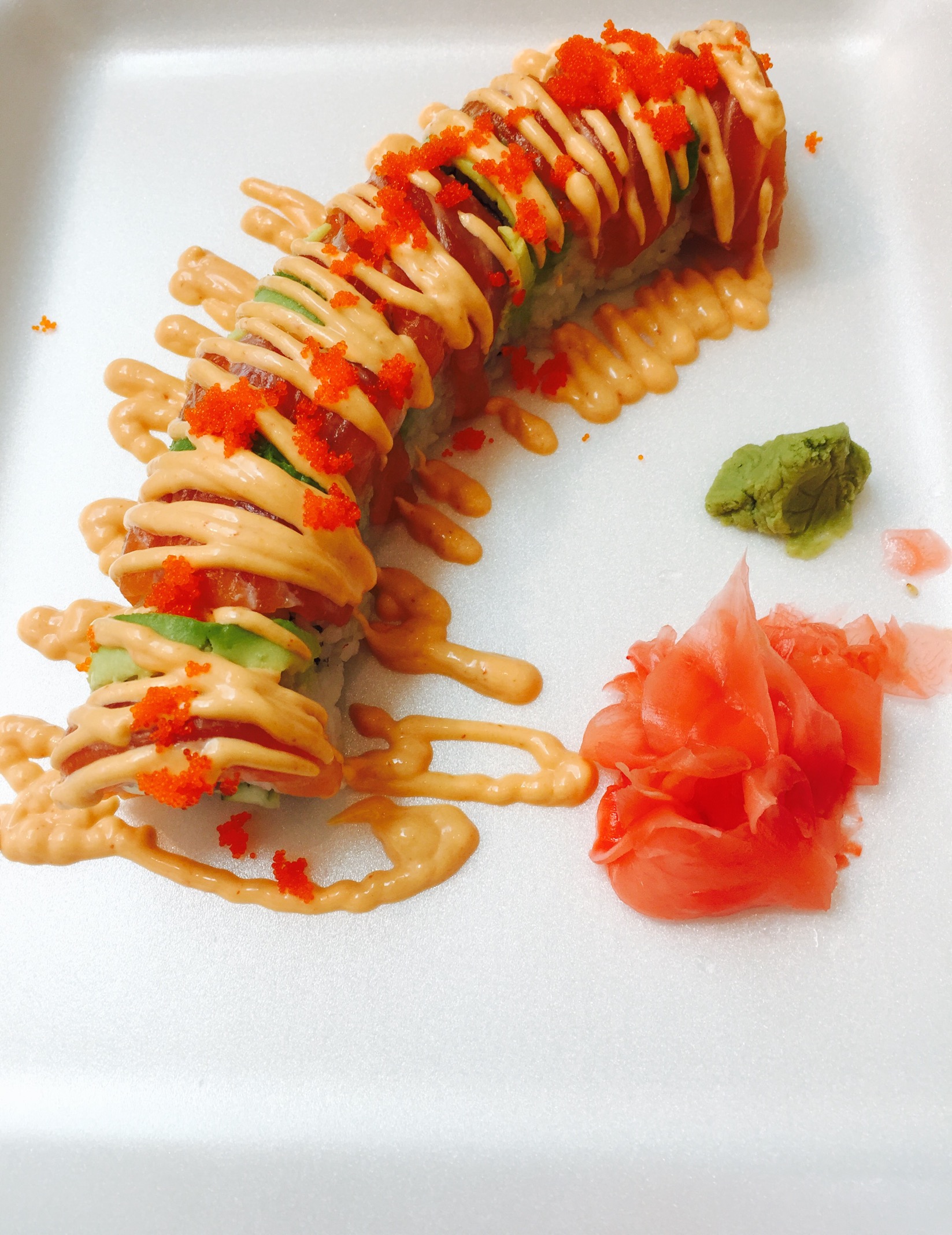 Order M12. Crazy Salmon Roll food online from iSushi store, Silver Spring on bringmethat.com