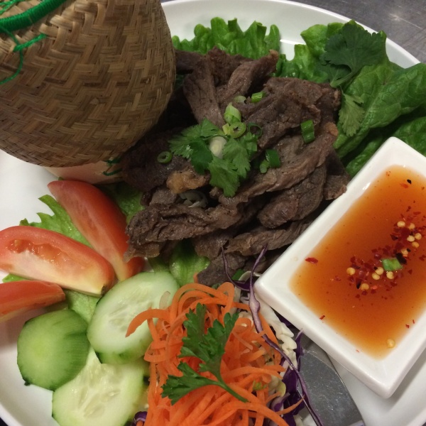 Order Tiger Cries food online from Thai Tea Asian Fusion Cafe  store, Irving on bringmethat.com