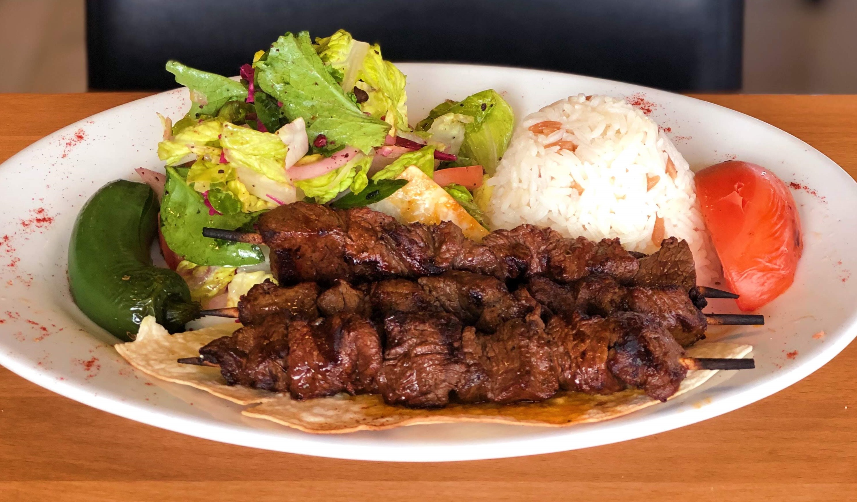 Order Beef Shish Kebab food online from Zara Cafe Grill store, Staten Island on bringmethat.com