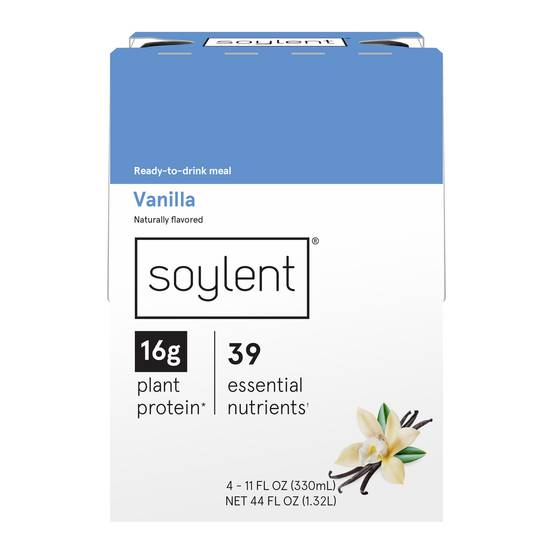 Order Soylent Nutrition Shake Vanilla (4 ct) food online from Rite Aid store, GLOVERSVILLE on bringmethat.com