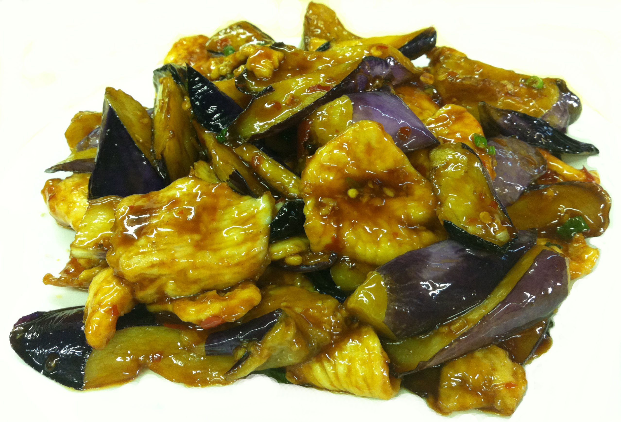 Order Chicken with Eggplant 茄子鸡 food online from Chengdu 23 store, Wayne on bringmethat.com
