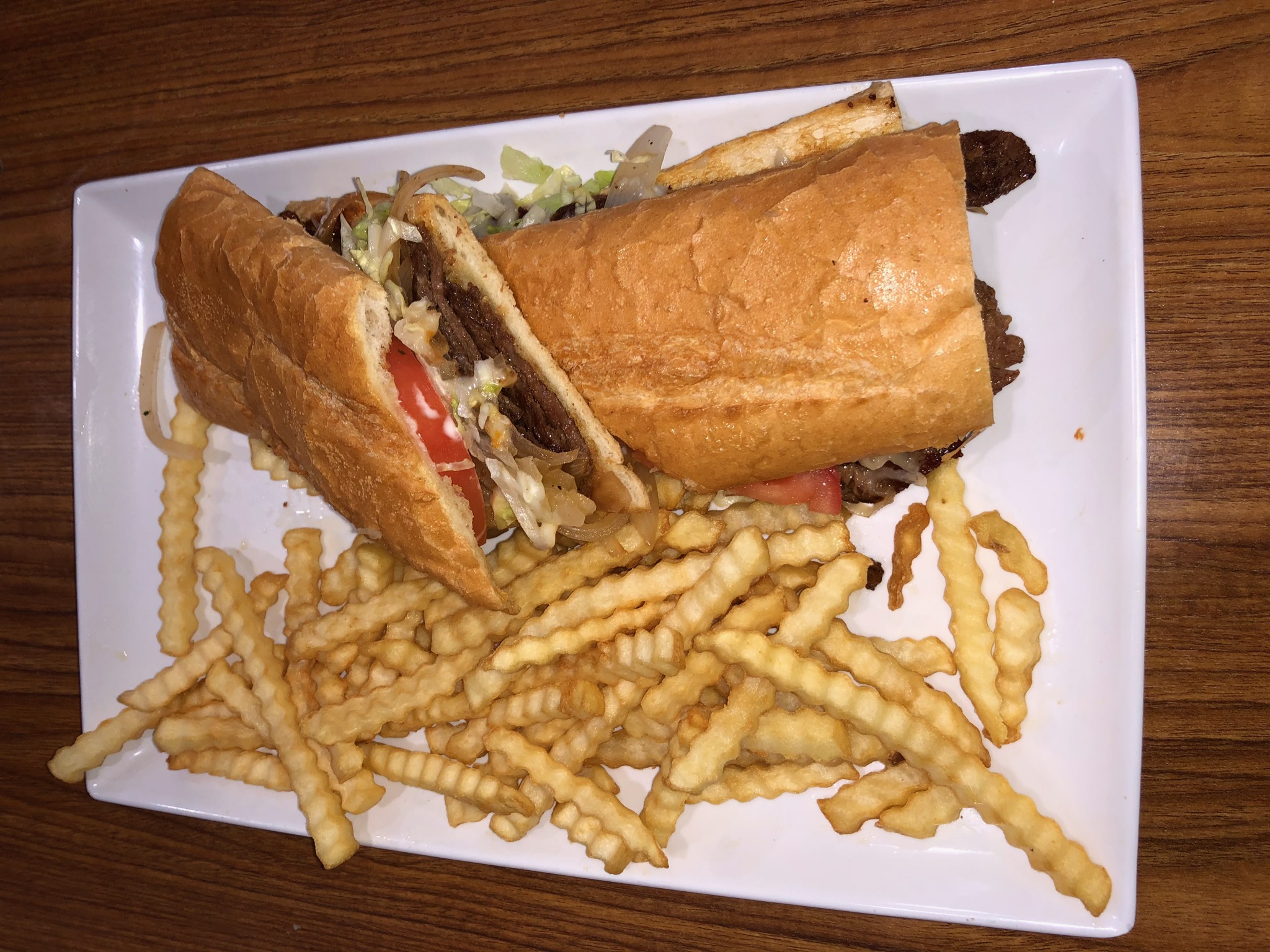 Order Steak Sandwich with fries food online from Meson Del Taco Express store, Chicago on bringmethat.com