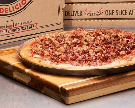 Order The Butcher Shop Specialty Pizza food online from Romeo Pizza store, Huron on bringmethat.com