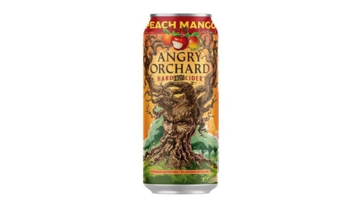 Order Angry Orchard Hard Fruit Cider Peach Mango 6x 12oz Cans food online from Robert Market store, Los Angeles on bringmethat.com