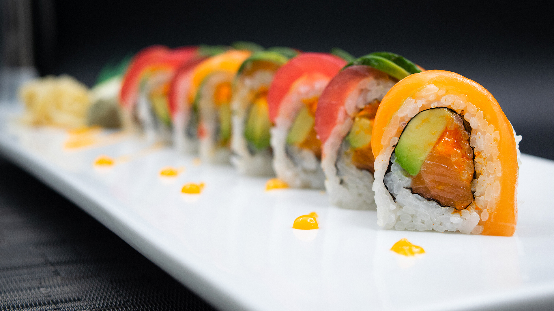 Order Spicy Rainbow Roll food online from Tosai store, Los Angeles on bringmethat.com