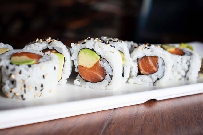 Order Salmon Avocado Roll (8 pc)  food online from Pike Kitchen store, Rockville on bringmethat.com