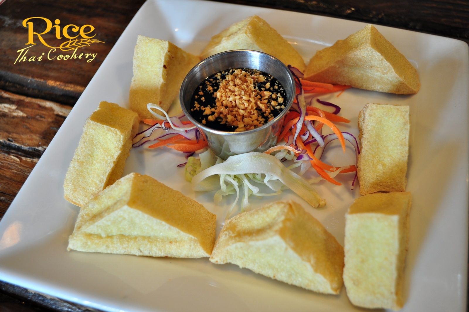 Order 8 Piece Fried Tofu food online from Rice Thai Cookery store, Portland on bringmethat.com