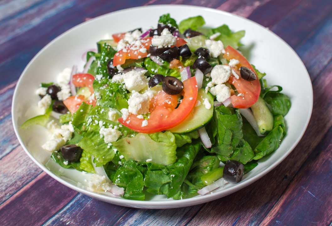 Order Greek Salad food online from Slice Of La store, Los Angeles on bringmethat.com
