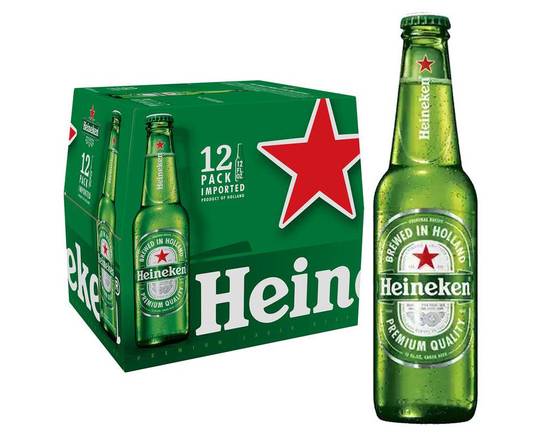 Order Heineken, 12 pk/ 12 oz. bottle beer (5% ABV) food online from Central Liquor Market store, Los Angeles on bringmethat.com