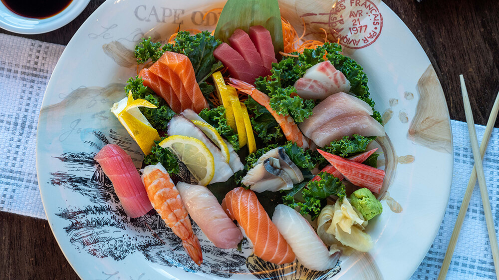 Order Sushi and Sashimi Combo  food online from Kumo Japanese store, Stamford on bringmethat.com
