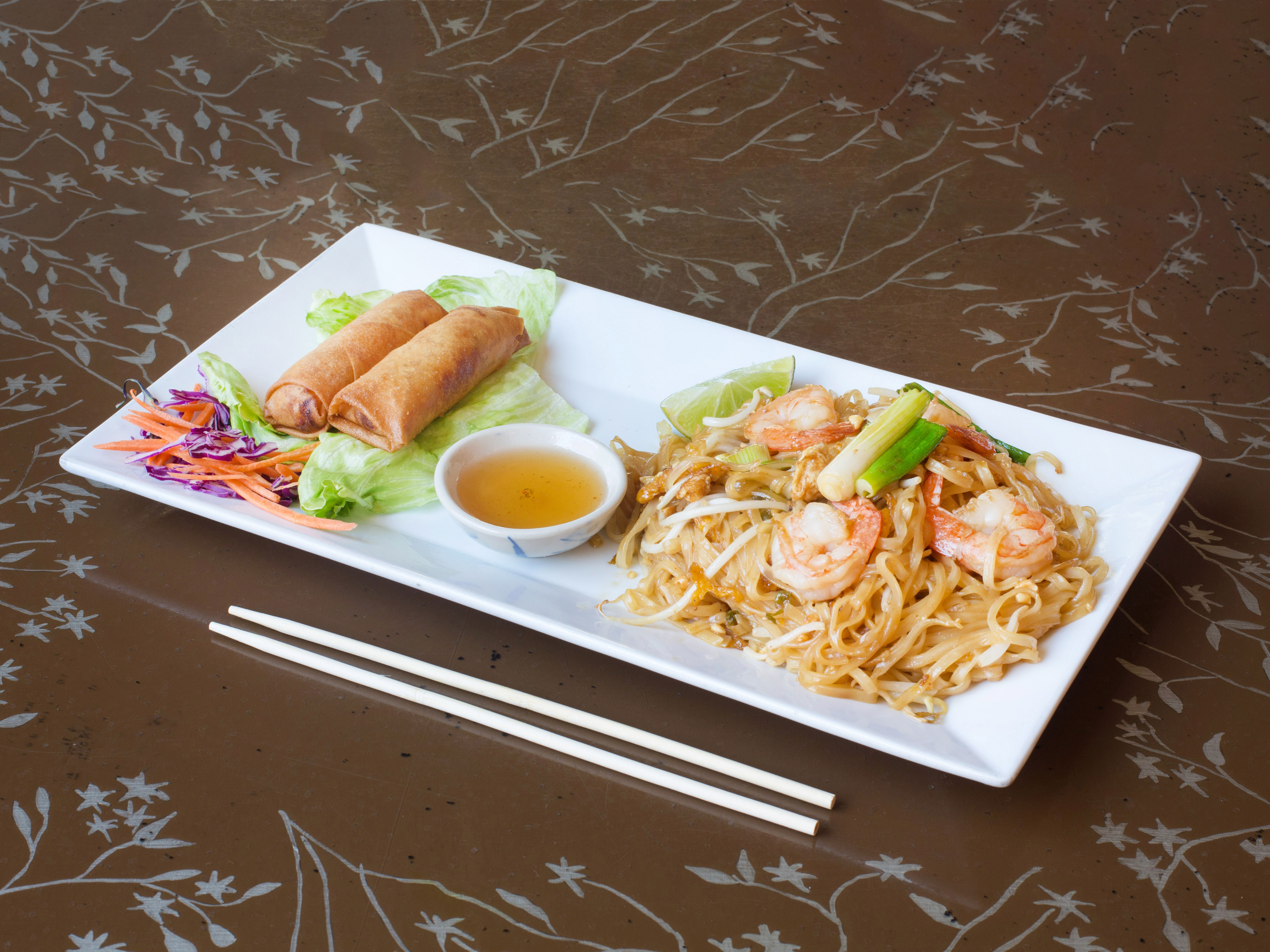 Order N1. Pad Thai food online from Red Basil Thai Cuisine store, Rutherford on bringmethat.com