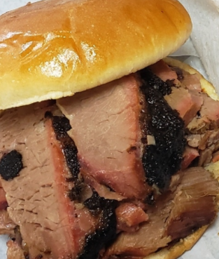 Order 1/4 lb. Sliced Beef Sandwich food online from Mesquite Bbq store, Mesquite on bringmethat.com