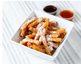 Order Funnel Cake Fries w/Chocolate Sauce food online from North Point Cafe store, Dundalk on bringmethat.com