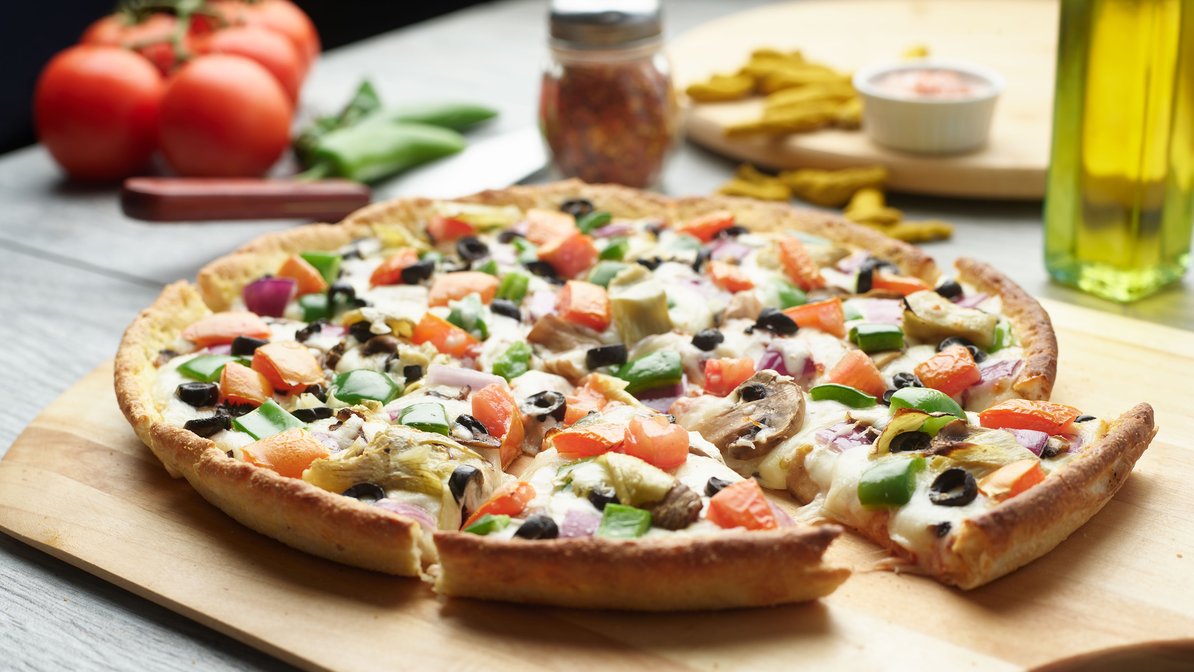 Order Vegan Combination Pizza Twist food online from Chicago's Pizza With A Twist store, Arlington on bringmethat.com