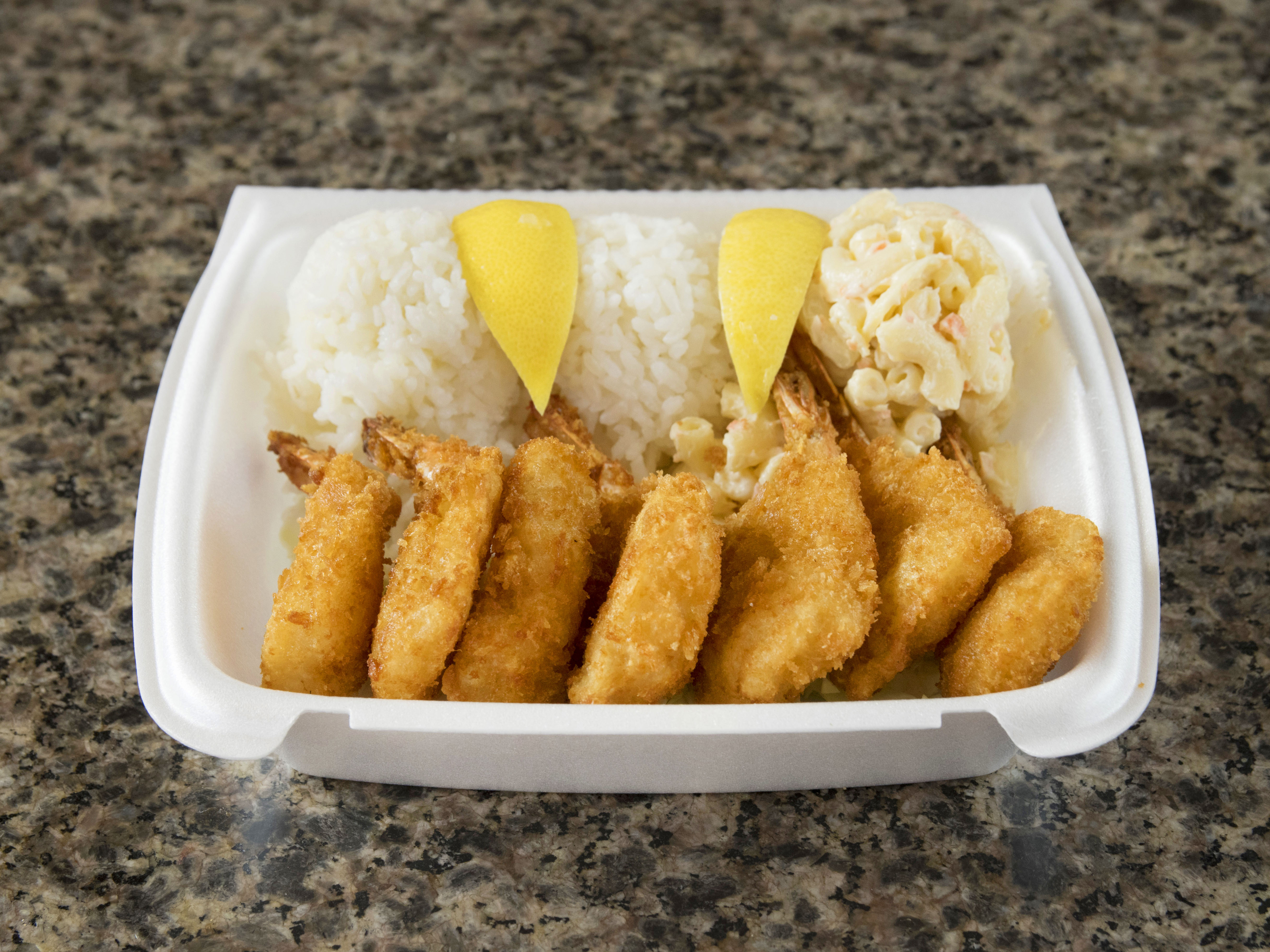Order Breaded Shrimp Platter food online from L&L Hawaiian Bbq store, San Diego on bringmethat.com