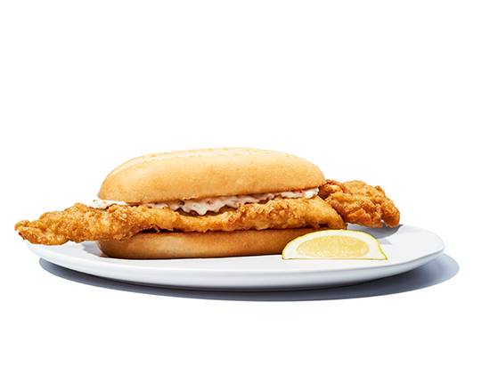 Order B&T-Big Fish Sandwich food online from Hootie Burger Bar store, Houston on bringmethat.com