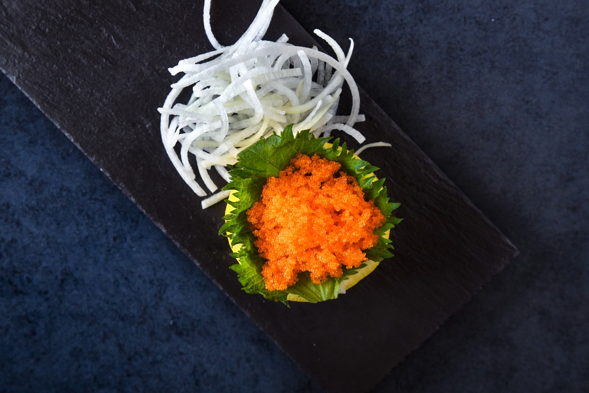Order *MASAGO SASHIMI food online from Blue Sushi Sake Grill store, Lincoln on bringmethat.com