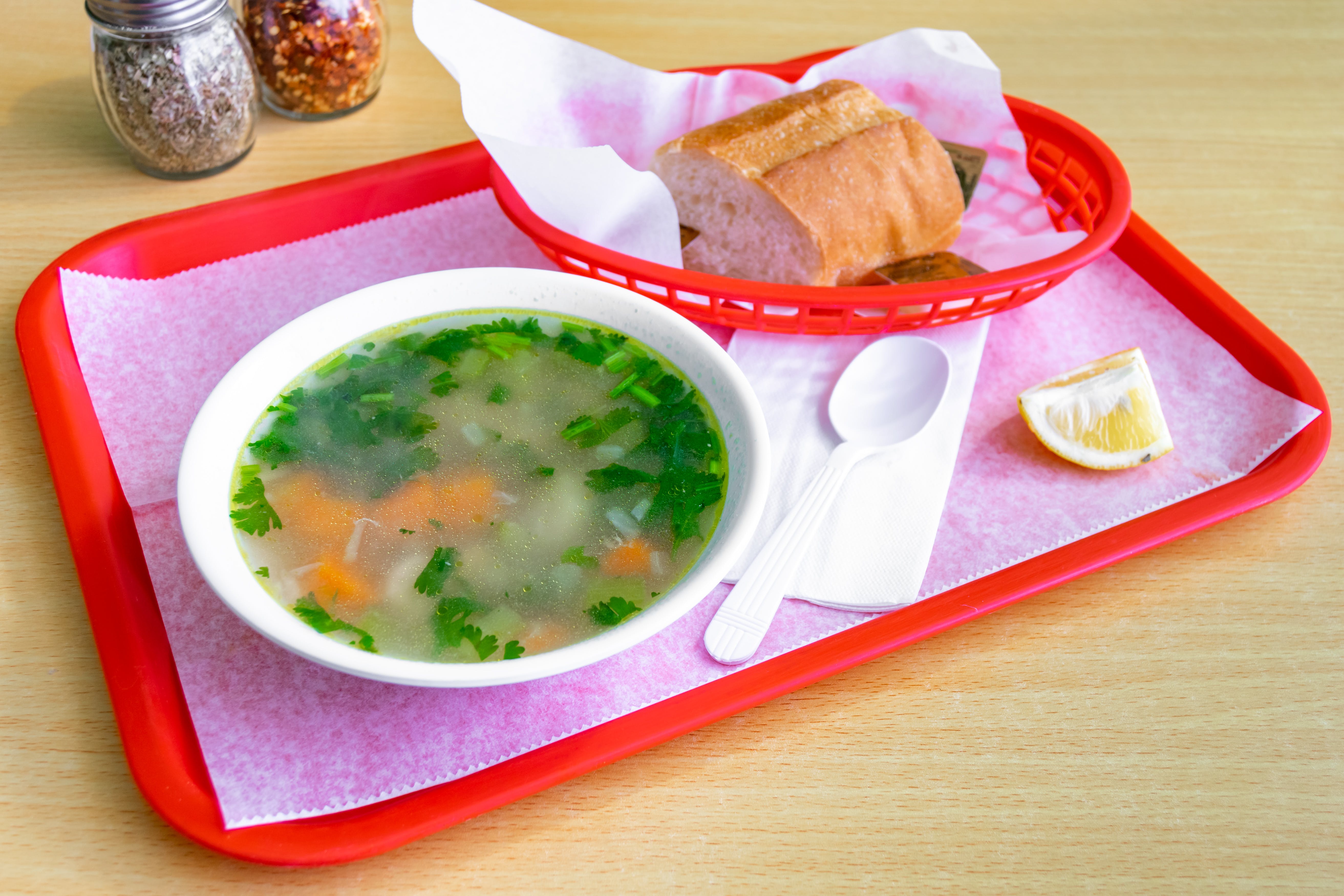 Order Chicken Soup - Soup food online from Dolce Pizza store, East Orange on bringmethat.com