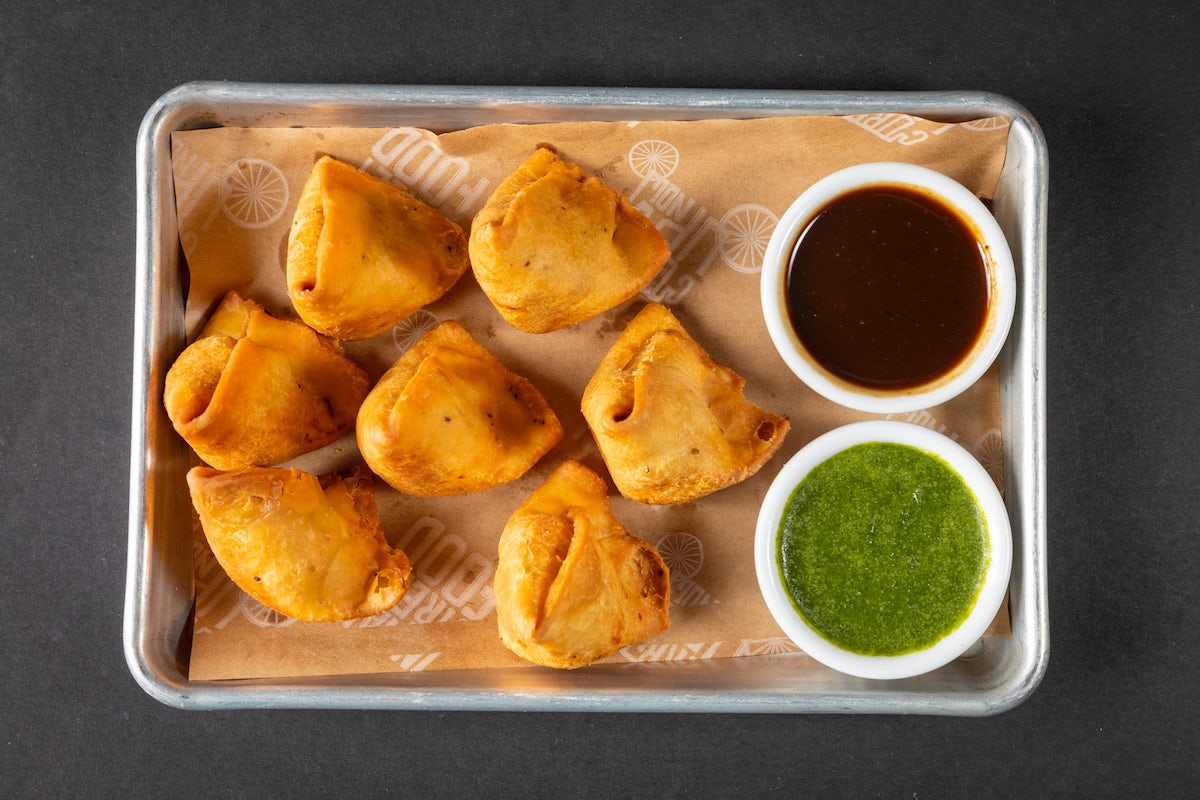 Order Mini Samosas food online from Curry Up Now store, Hoboken on bringmethat.com
