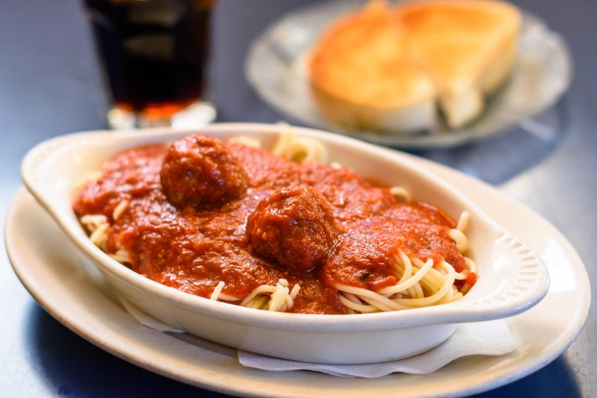 Order Spaghetti & Meatballs - Small food online from Carbone's Pizzeria store, Hastings on bringmethat.com