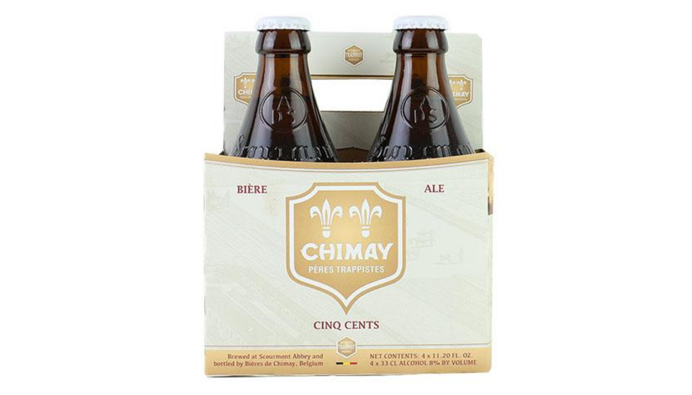 Order Chimay White Cinq Cents Triple Ale Bottles (11.2 oz x 4 ct) food online from Village Commons Liquor store, Camarillo on bringmethat.com