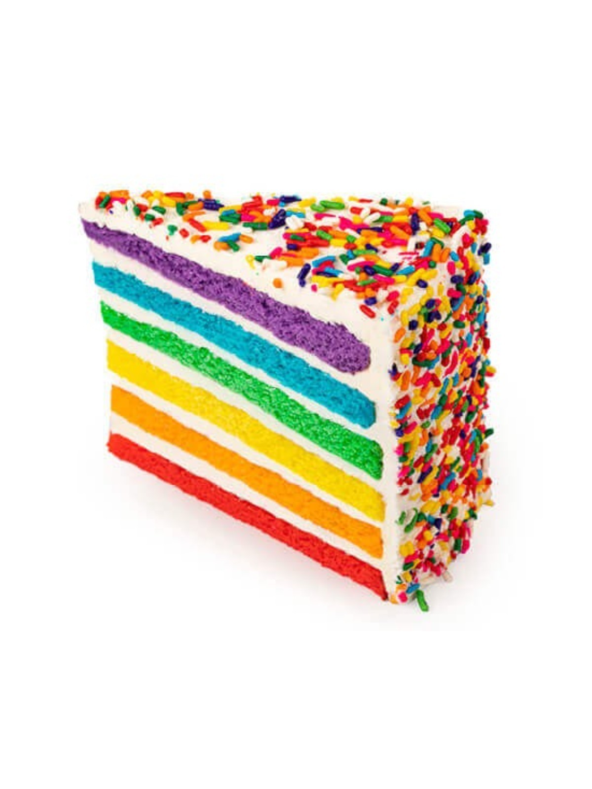 Order Buddy V's Vanilla Rainbow Cake Slice (12.33 oz) food online from Neighborhood Scoops store, Marietta on bringmethat.com