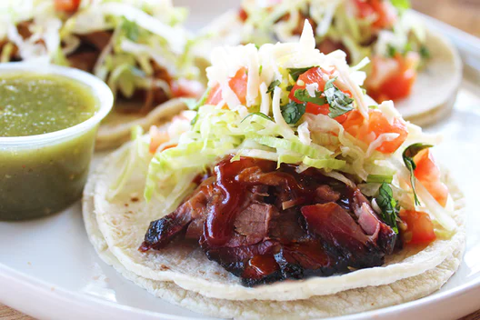 Order Brisket Tacos food online from The Patio store, Lombard on bringmethat.com